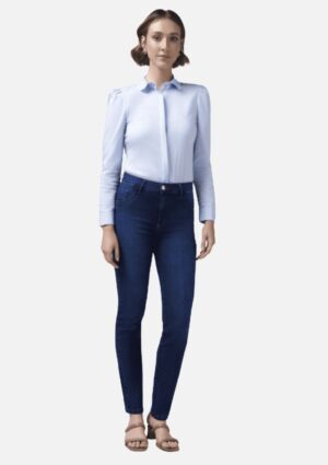Calça Riccieri Feminina Estreita Cintura Alta Plus Size