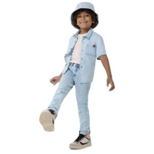 Calça Carinhoso Menino Skinny Jeans Com Elastano