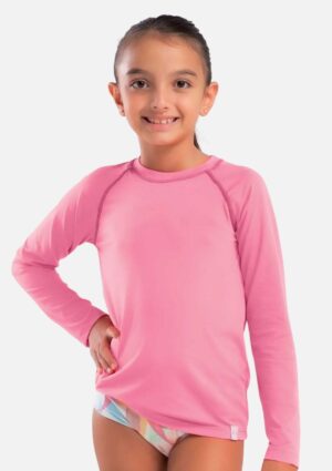 Camiseta Infantil Manga Longa Com Proteção UV She