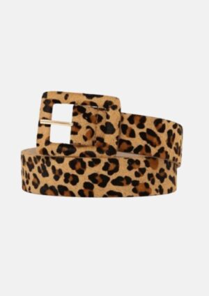 Cinto Couro Animal Print