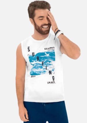 Regata Masculina Meia Malha De Algodão Rovitex