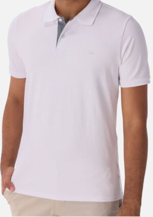 Polo Masculina Essencial Básica Slim Branca Ogochi