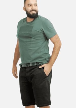 Bermuda Young Style Sarja Com Cinto Plus Size