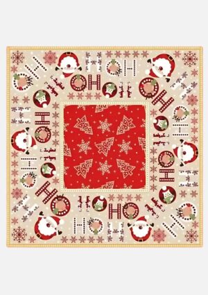 Toalha De Mesa Lepper Pop Natal Estampada HO HO 75cmx75cm