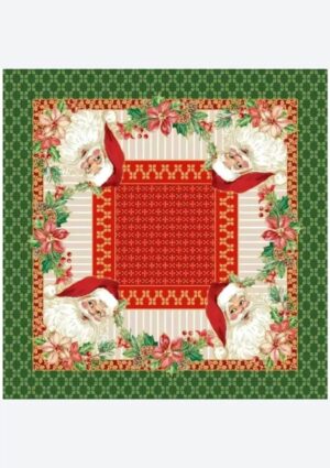 Toalha De Mesa Lepper Pop Natal Estampada Papai Noel 75cmx75cm