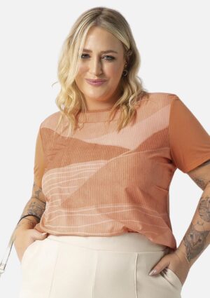 Blusa Feminina De Manga Curta Com Estampa Habana