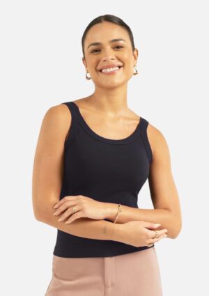 Blusa Feminina De Alça Essencial Em Cotton Cativa