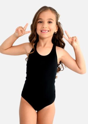 Maiô Marujos & Sereias Infantil Nadador Preto Proteção Uv50+