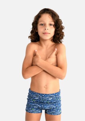 Sunga Boxer Marujos & Sereias Infantil Estampada Proteção UV50+