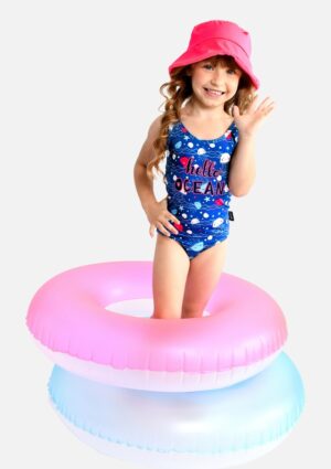 Maiô Marujos & Sereias Infantil Estampado Água Viva Proteção UV50+