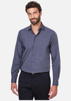 Camisa Masculina Wrinkle Free Slim Fit Dudalina