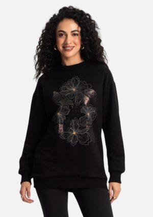 Blusão Feminino Alongado Preto Rovitex