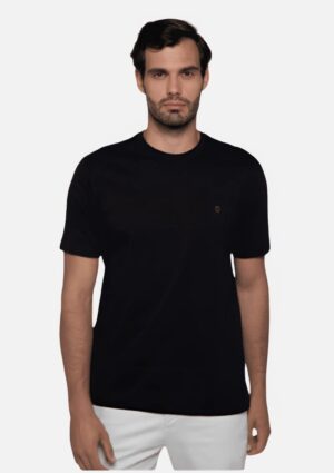 Camiseta Masculina Básica Slim Fit De Algodão Individual