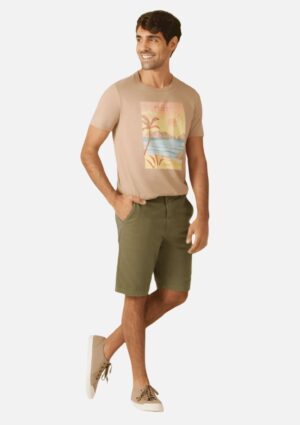 Camiseta Masculina De Algodão Estampa Praia Malwee