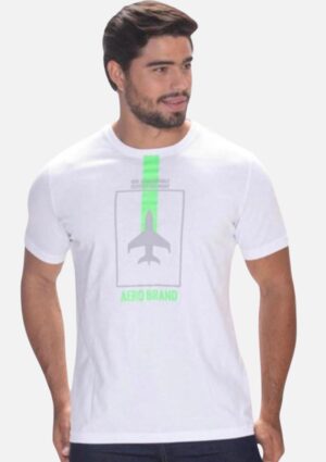 Camiseta Masculina Regular De Algodão Aero