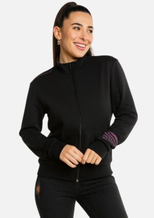 Jaqueta Feminina Moletom Gola Alta Alvha