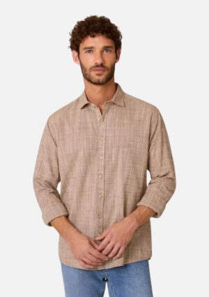 Camisa Masculina Slim Fit Slub Cotton Manga Longa Dudalina