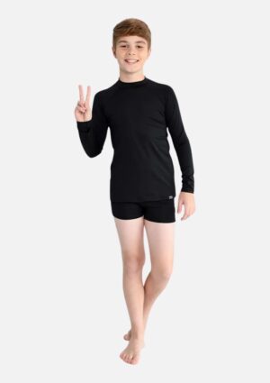 Camiseta Juvenil Marujos E Sereias Praia E Piscina Proteção Uv50+ Preta