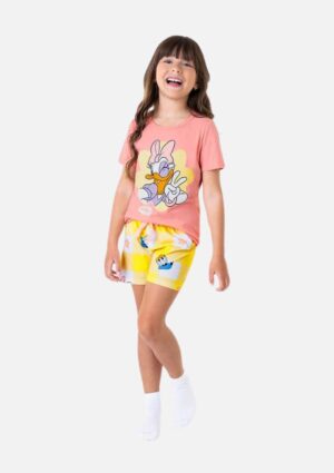 Pijama Infantil/Juvenil Menina Personagem Margarida Em Algodão Malwee