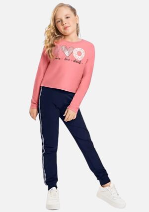 Blusa Menina Manga Longa Paz Amor E Rosquinha Kyly