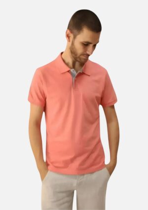 Polo Masculina Essencial Básica Slim Laranja Ogochi