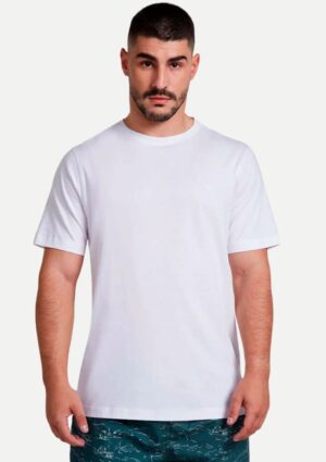 Camiseta Masculina Básica De Malha Algodão Slim Individual