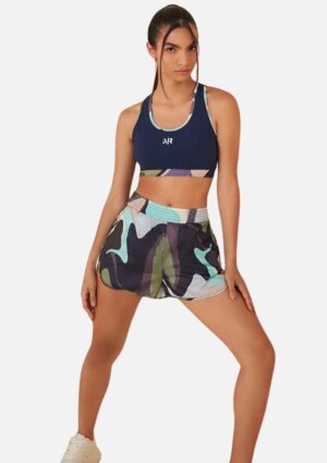 Shorts Morena Rosa Esportivo Detalhe Vivo Azul