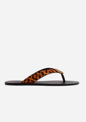 Rasteira Arezzo Leopardo Flip Flop Metal