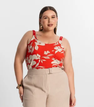 Blusa De Alça Plus Size Secret Glam