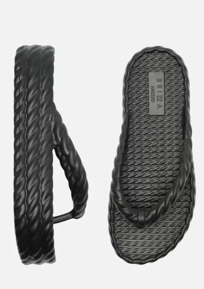 Sandália Arezzo Preta Flatform Marrocos Mid - Imagem 3