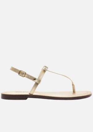 Sandália Slim Laço Glam Dourada Anacapri