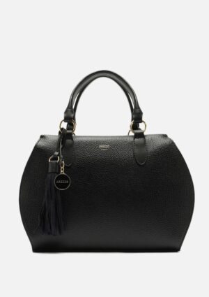 Bolsa Tote Preta Grande Bag Charm Duplo Arezzo