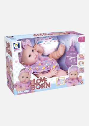 Boneca Love Born Naninha Faz Xixi C Touca Cotiplas