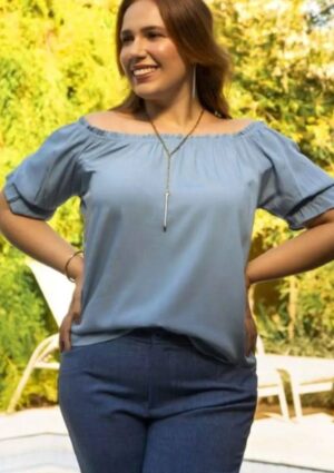 Blusa Munnah/Vidas Humanas - Plus Size Verde Musgo