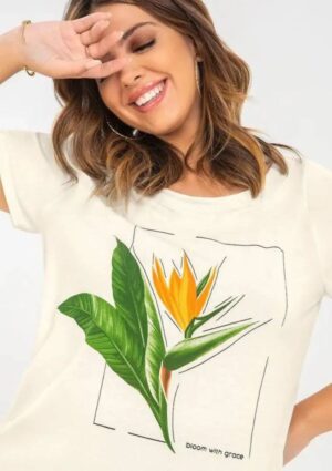 Blusa Feminina Rovitex Plus Size Bloom