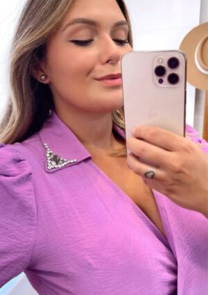Blusa Marileti Transpassada Plus Size