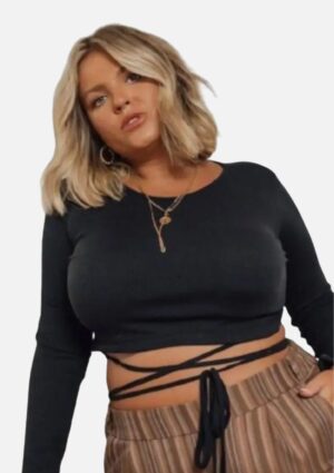 Blusa Join Plus Size com Amarração