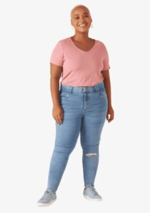 Blusa Malwee Básica Plus Size Canelada