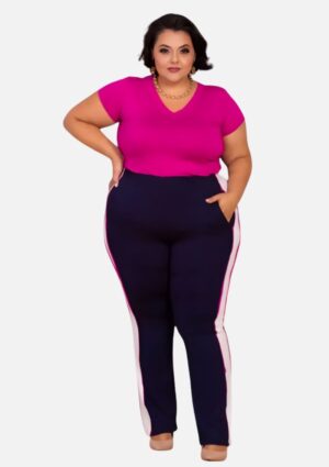 Conjunto Feminino Adulto Blusa + Calça Plus Size