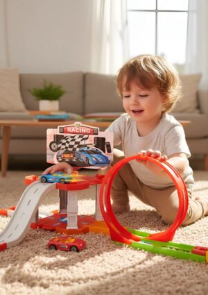 Pista Com Looping 19 Peças 2 Carrinhos