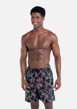 Shorts Masculino Plus Size Estampa Coral Poliéster Mash