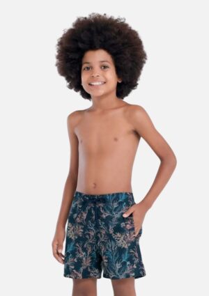 Shorts Infantil com Estampa Coral Mash