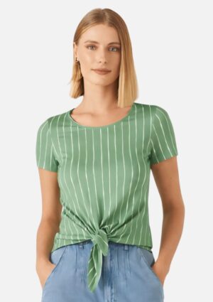 Blusa Feminina Com Amarração Malwee