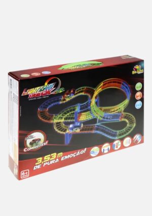 Pista Color Lighting Track Carro Com Luz 3,53m Art Brink