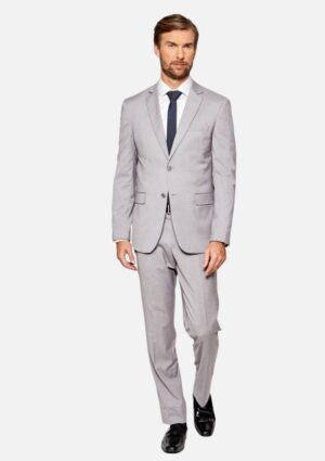 Terno Liso Cinza Claro Slim Fit Resumo
