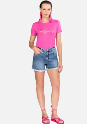 Shorts Feminino Boyfriend Flor De Lis
