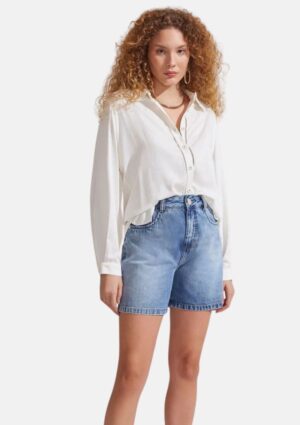 Bermuda Feminina Jeans Reta Maria.Valentina
