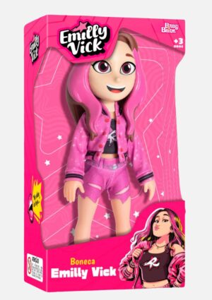 Boneca Articulada Emilly Vick Dos Rosa 26cm Baby Brink