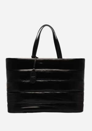 Bolsa Shopping Grande Puffer Preta Anacapri