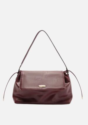 Bolsa Hobo Média Com Tampa Vermelha Anacapri